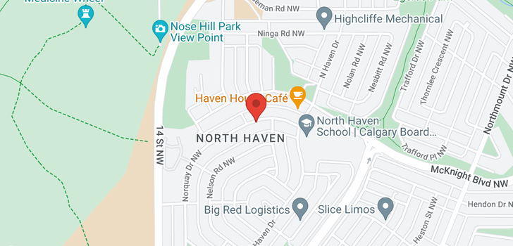map of 4848 NORTH HAVEN DR NW